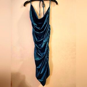 Satin Cowl Neck Dress